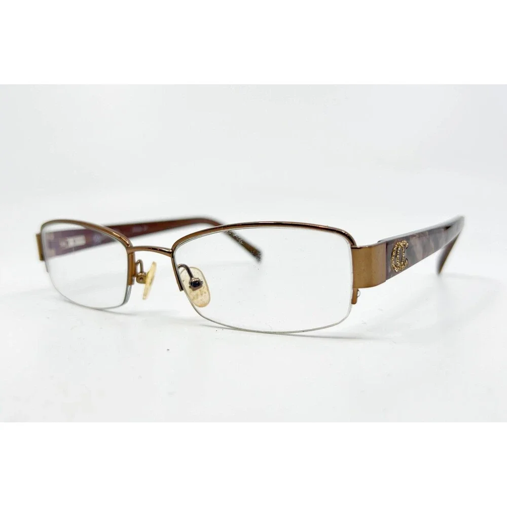 Oleg Cassini Eyeglasses Womens Brown OC0326 200 Semi Rimless 53-18-135